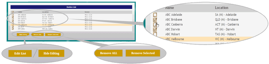 edit station list example